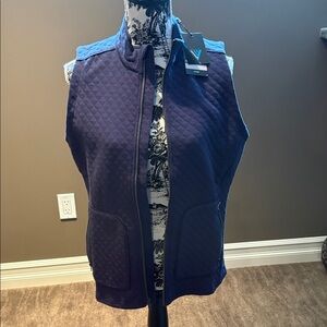 Levelwear Quilted Navy Blue Sleeveless Vest